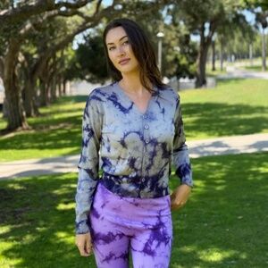 Parker Blue Cashmere Cardigan